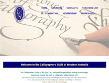 Tablet Screenshot of calligraphywa.asn.au